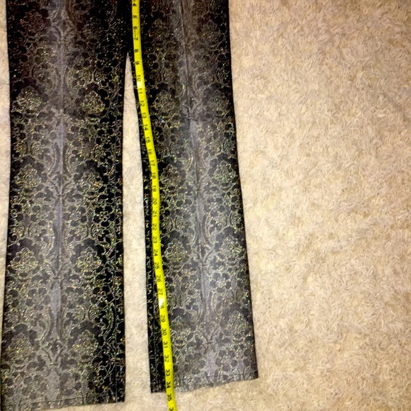 ROBERTO CAVALLI Jeans, Size Large Gold Jacquard Vintage RARE! Made in Italy NWOT - Picture 7 of 15